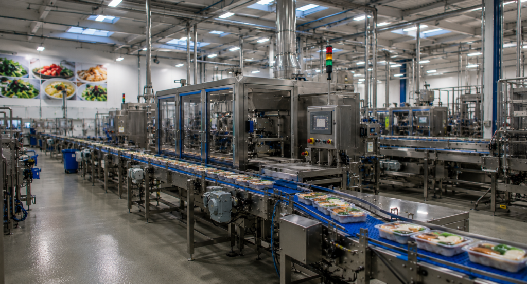 Automated food manufacturing production line