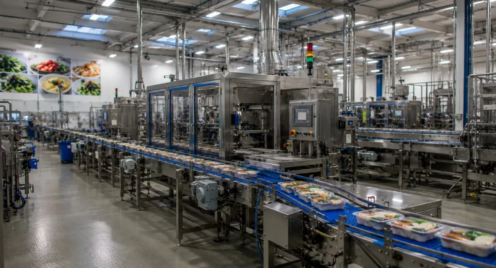 Automated food manufacturing production line